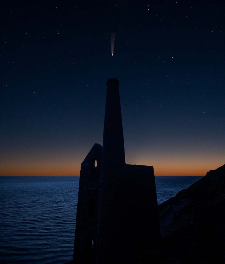 Comet NEOWISE at Wheal Coates